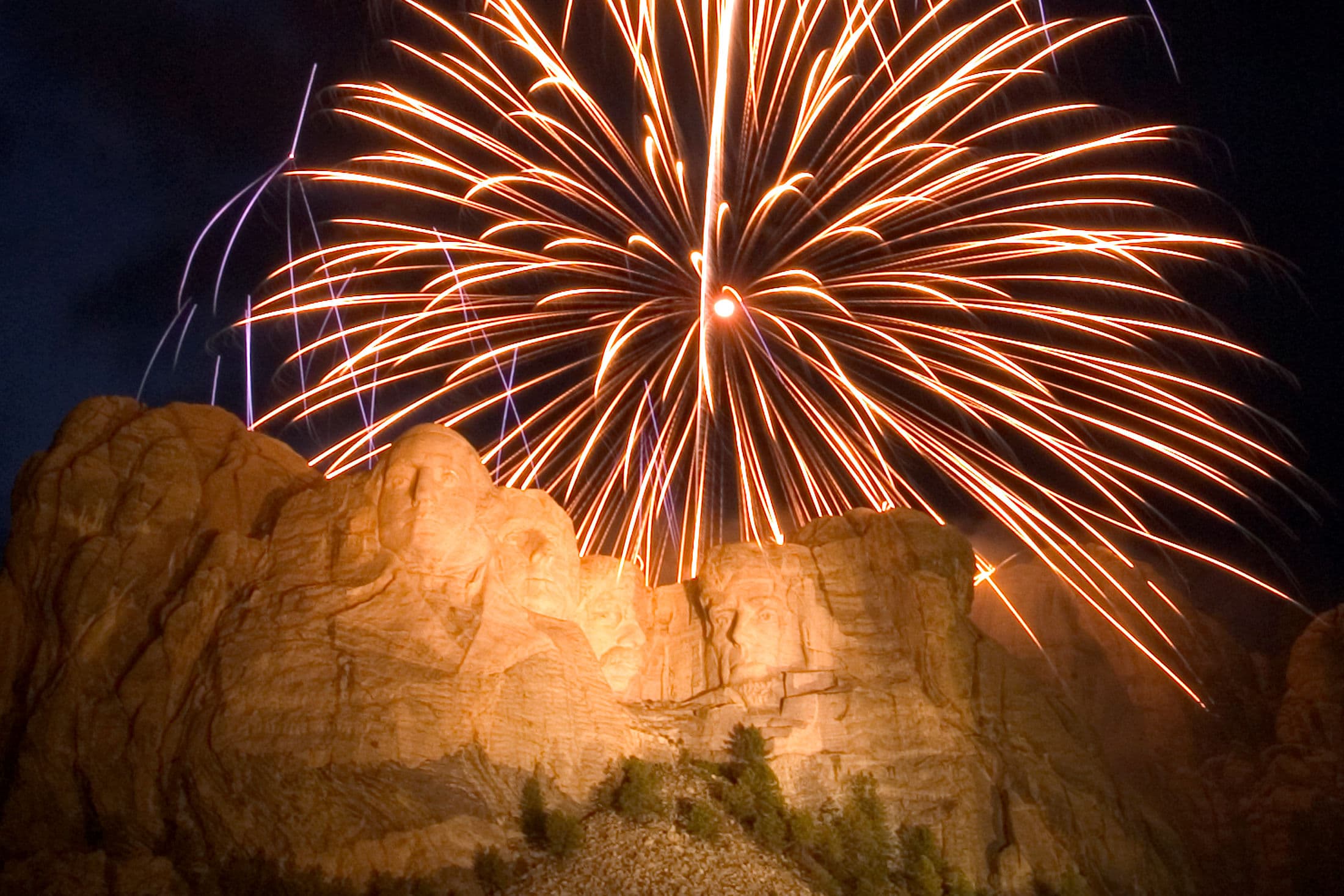 Fireworks at Mount Rushmore National Memorial