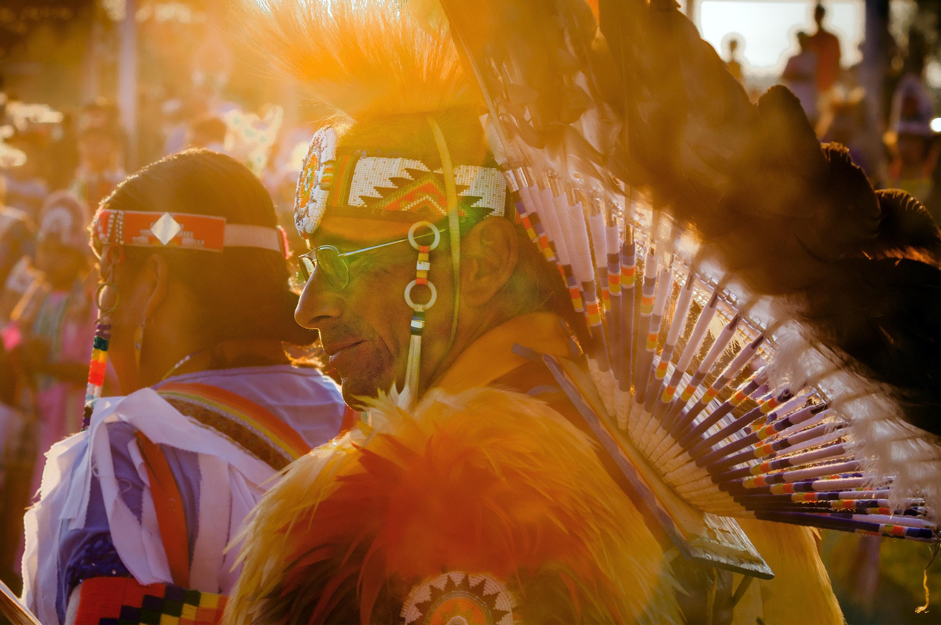 Native American feathered headdress