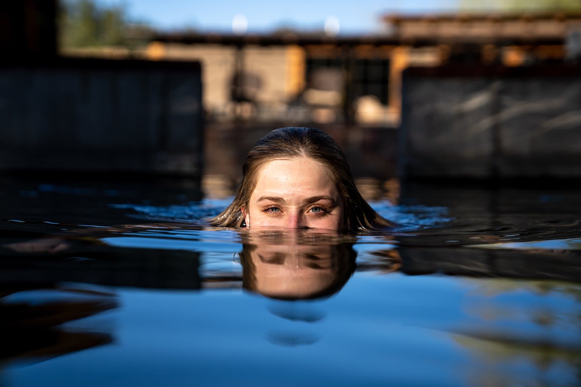 Woman in water at Moccasin Springs in Hot Springs