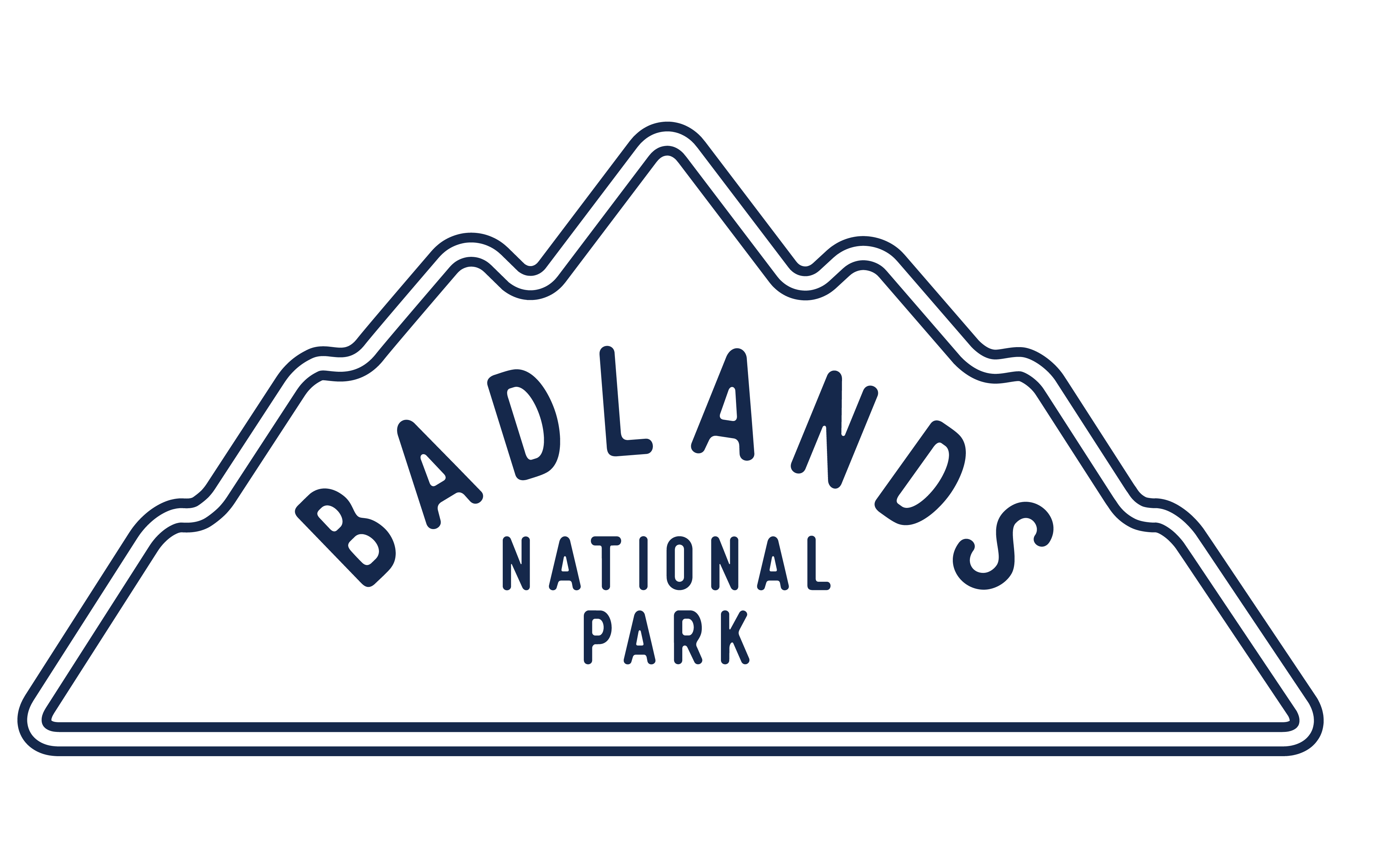 Badlands icon - navy