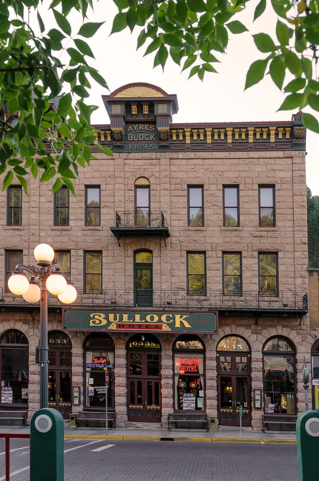 Historic Bullock Hotel front Main Street Deadwood