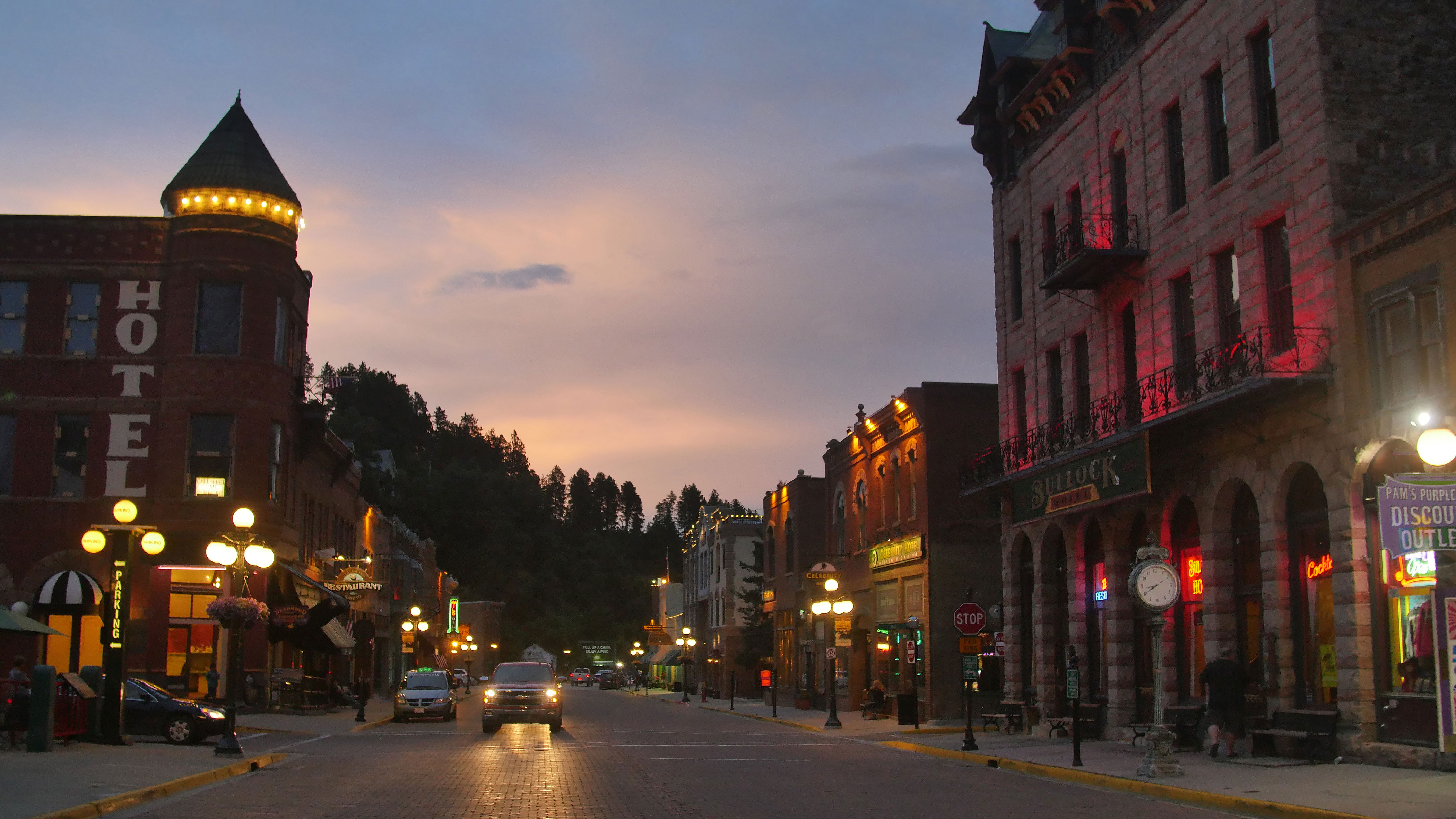 Fairmont and Bullock Hotels Main Street Deadwood