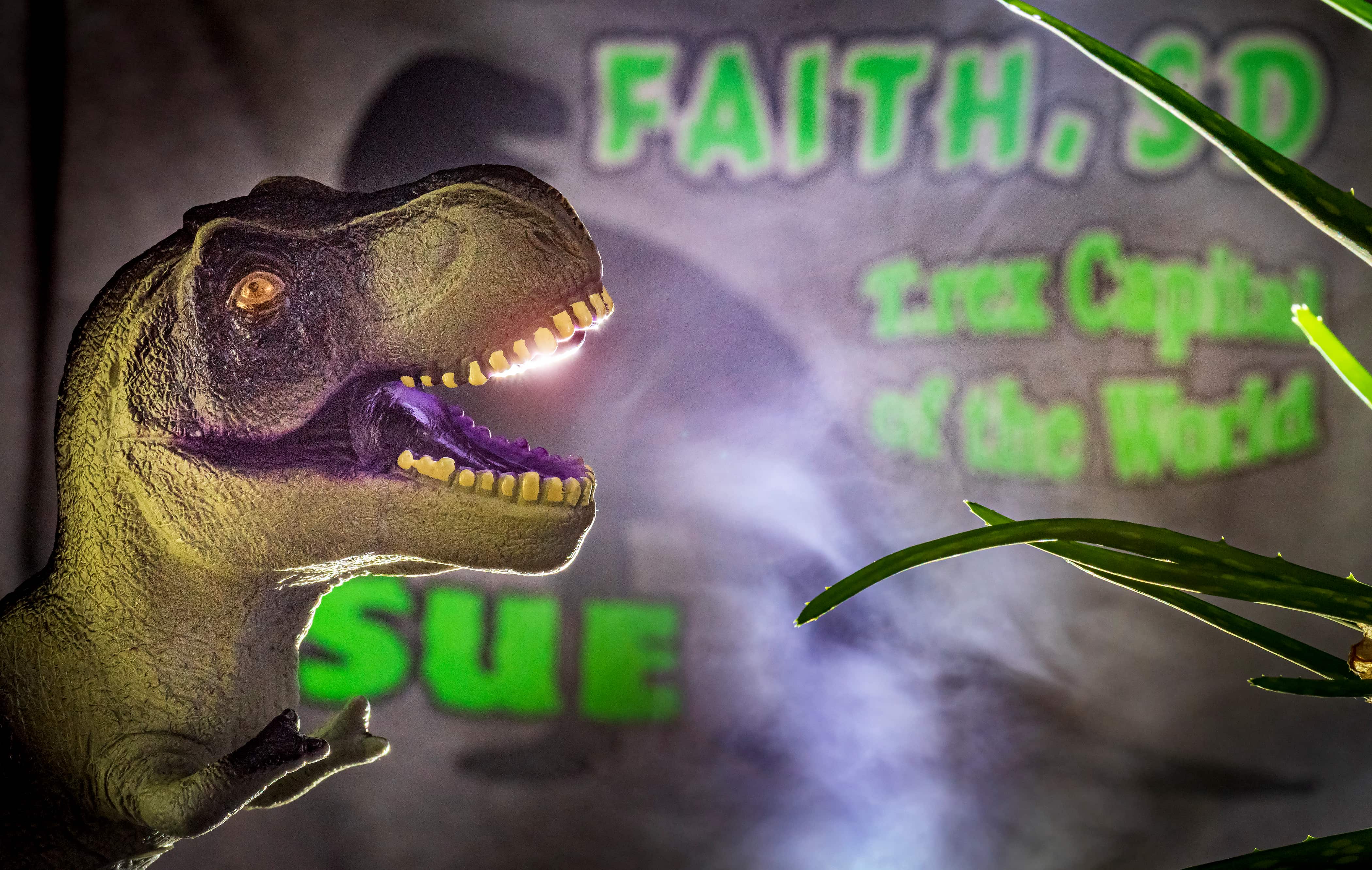 T.rex with Faith shirt
