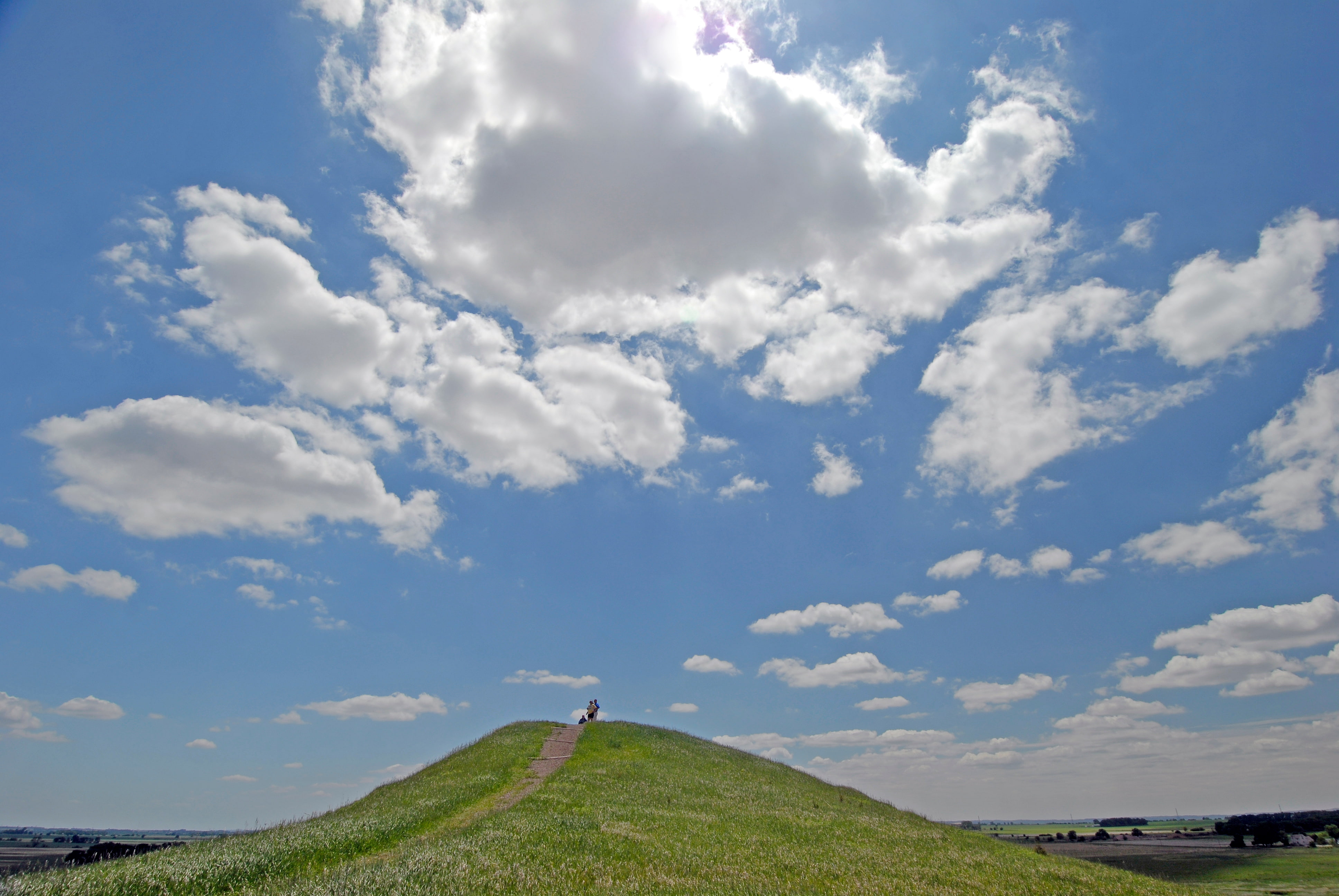 Spirit Mound with hiker