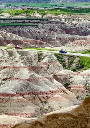 Cars Badlands Loop State Scenic Byway
