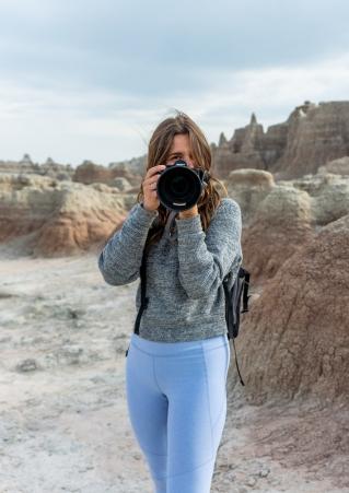 Blogger Erin Sullivan in the Badlands