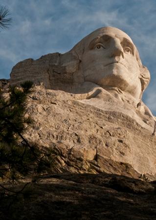 Washington on Mouth Rushmore