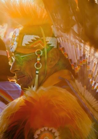 Native American feathered headdress