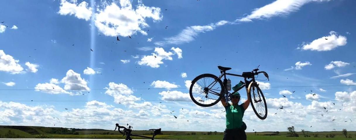 Cyclist in NW SD