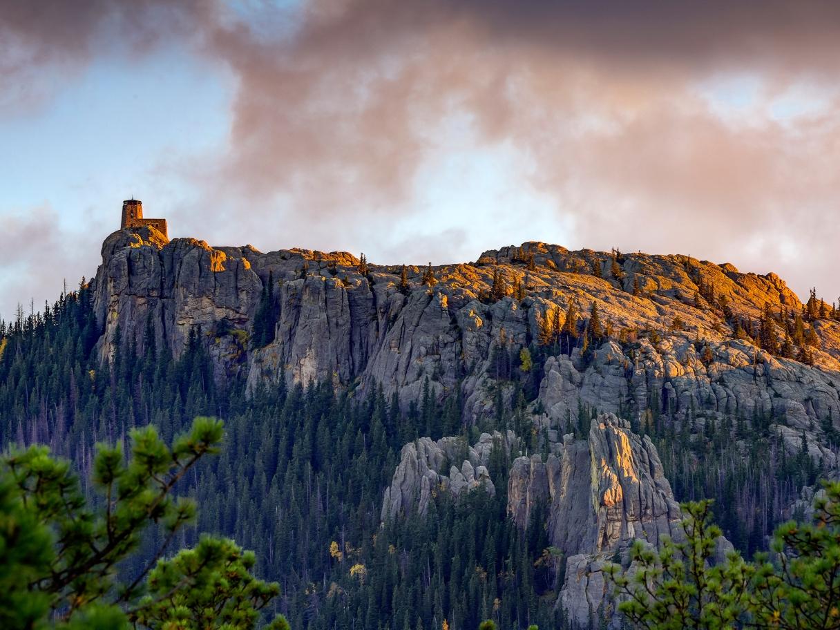 Sunset Black Elk Peak Fire Tower