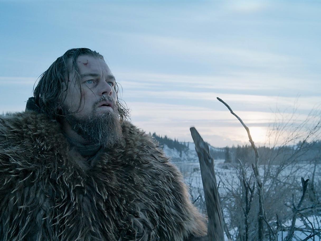 Leo DiCaprio as Hugh Glass in The Revenant
