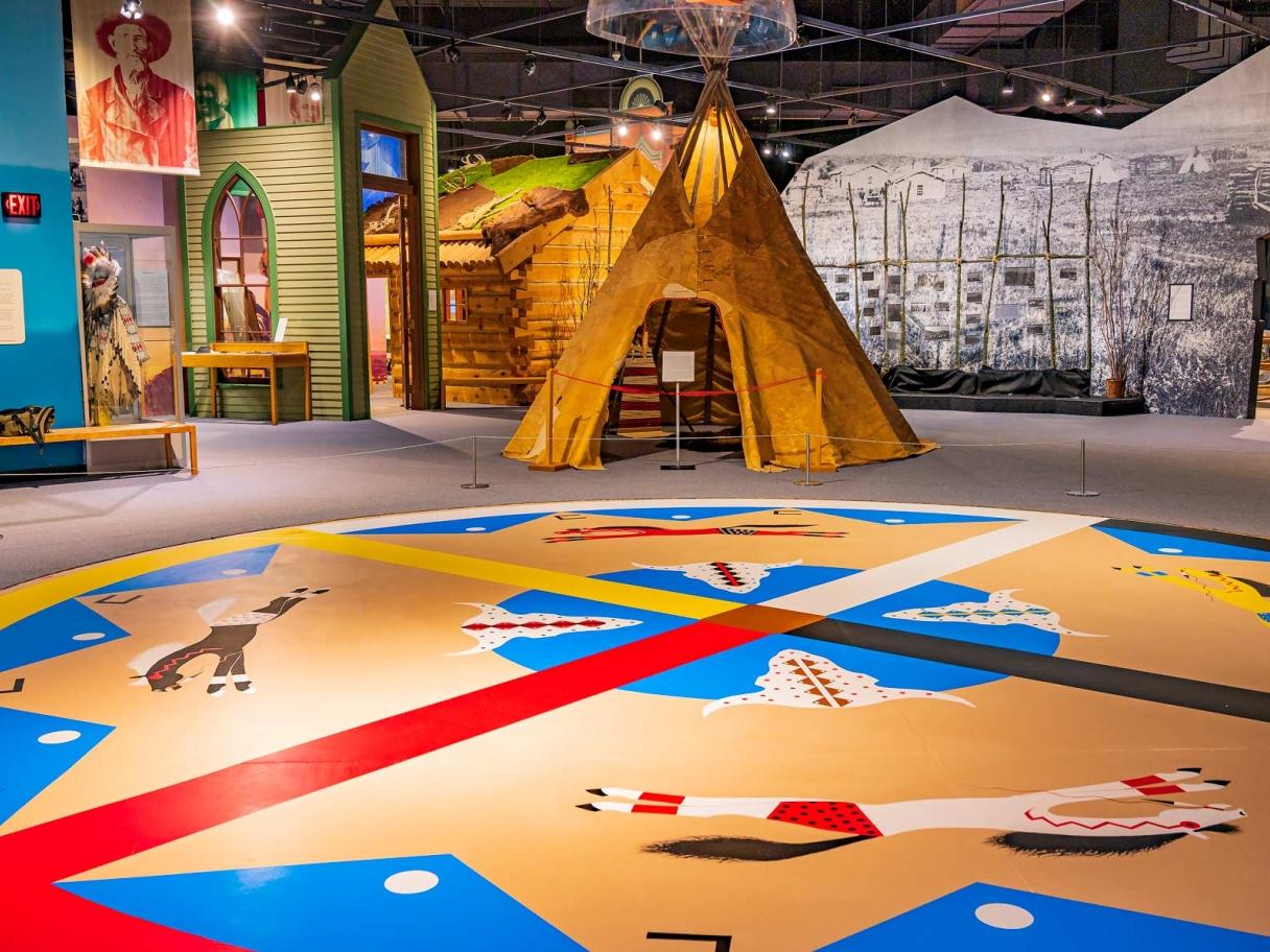 Sioux Indian exhibit at the Journey Musueum