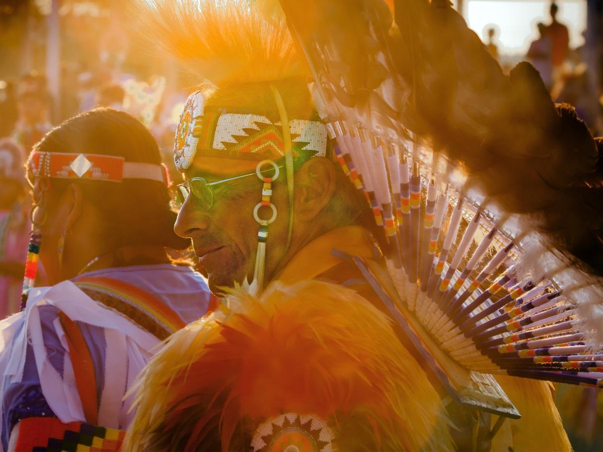 Native American feathered headdress