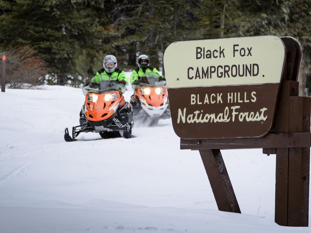 Snowmobiling in Black Hills National Forest