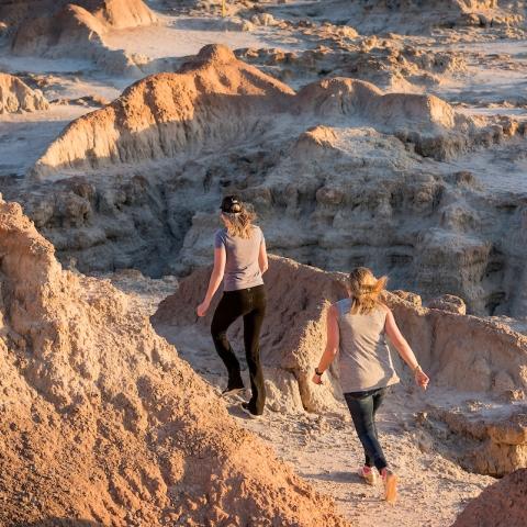 Escursionisti al Badlands National Park