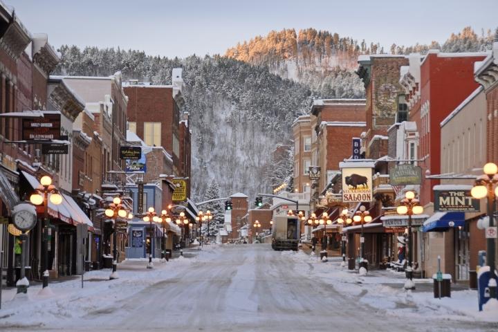 Historic Deadwood in winter