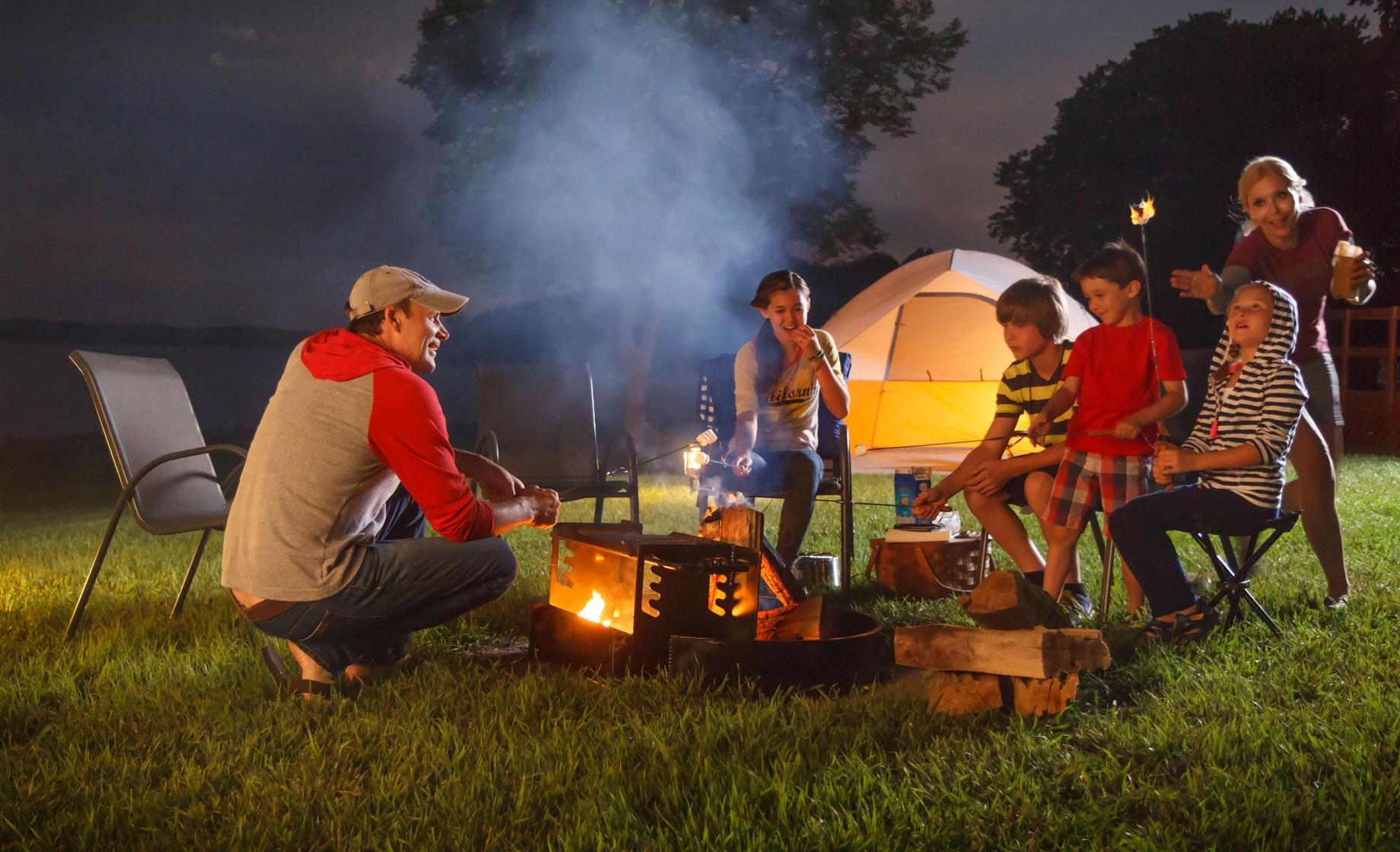 Family Tent Camping Lewis and Clark Campground South Dakota