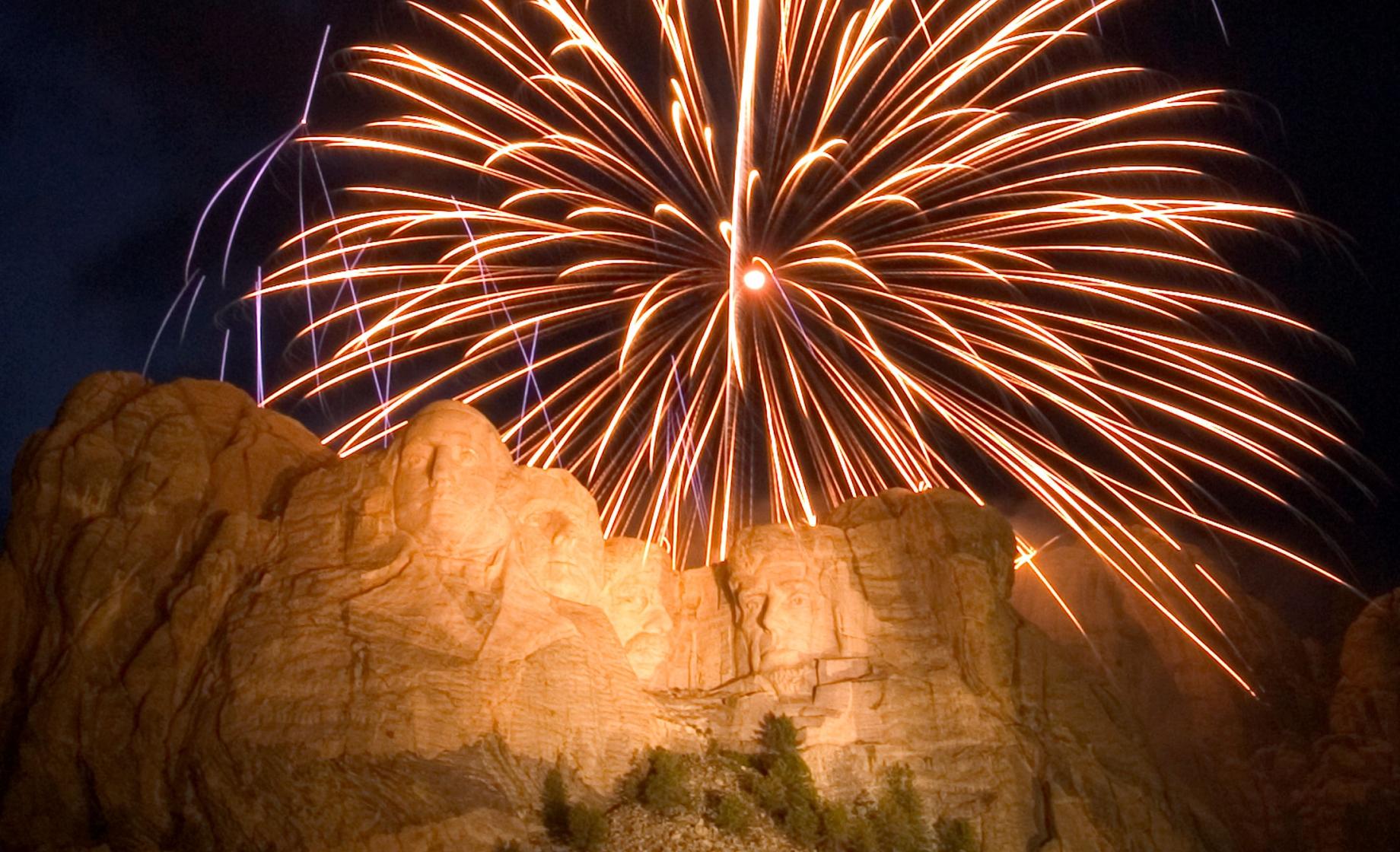 Fireworks at Mount Rushmore National Memorial