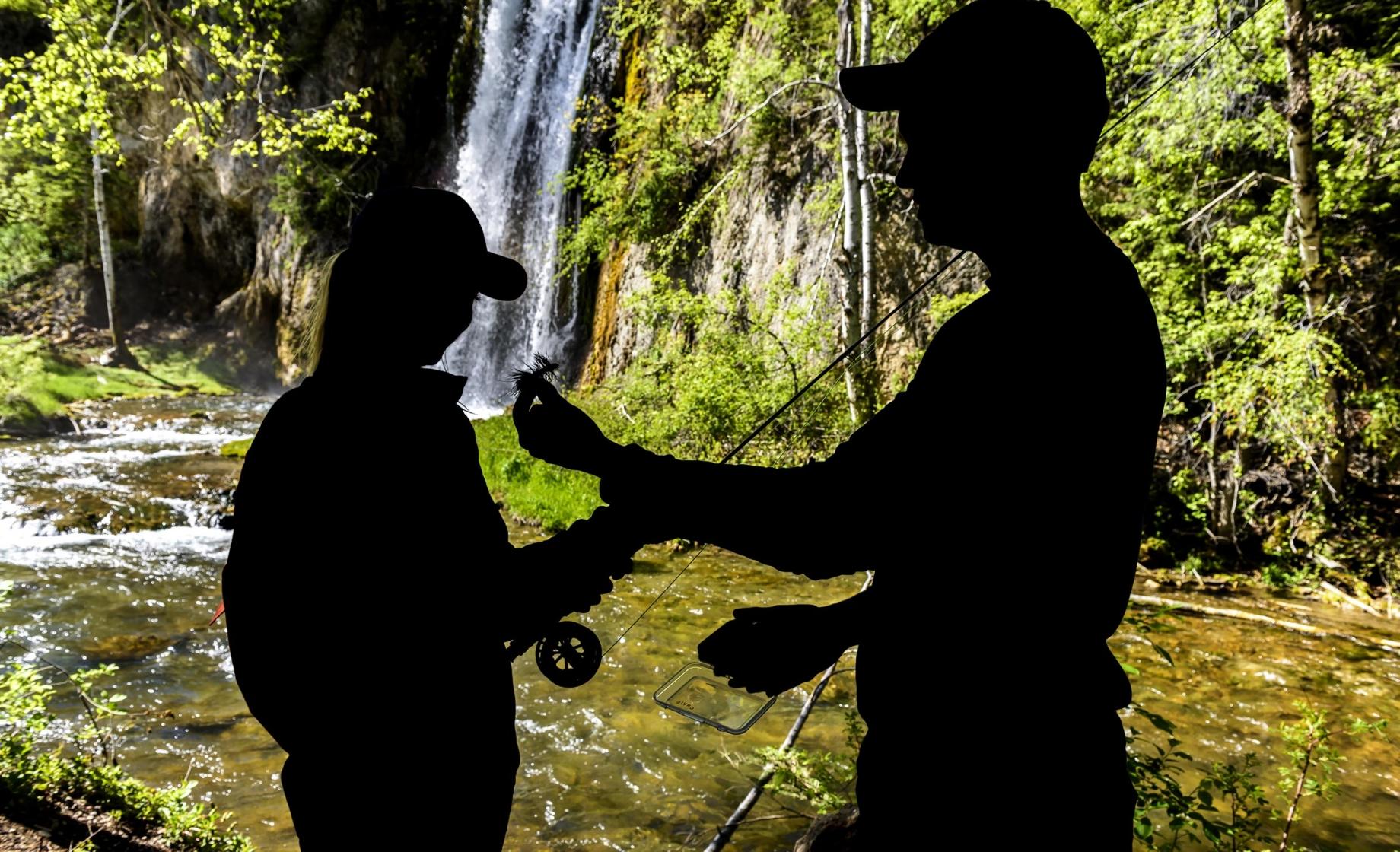 Fly Fishing Silhouette