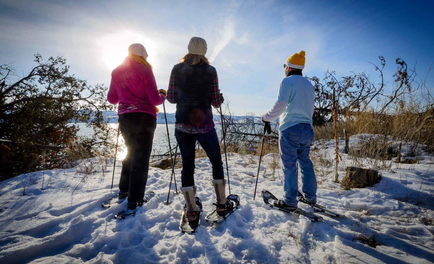 Snowshoeing Farm Island State Park