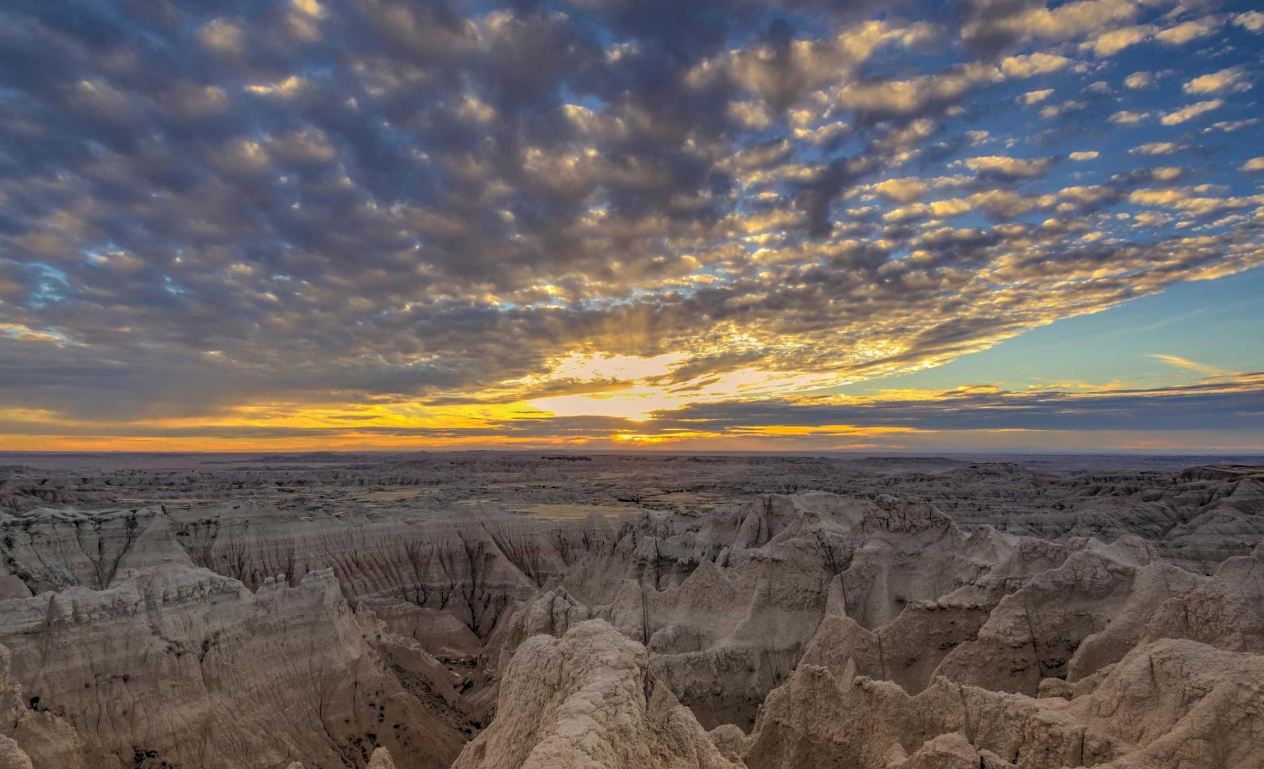 Badlands sunset