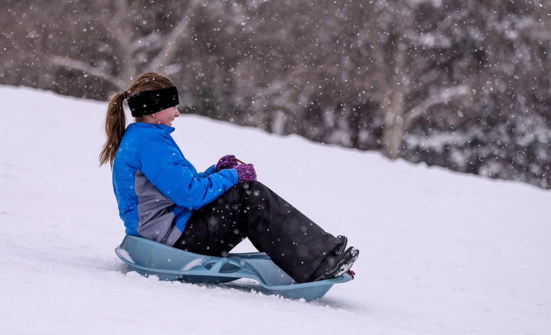 Sledding Hilgers Gulch