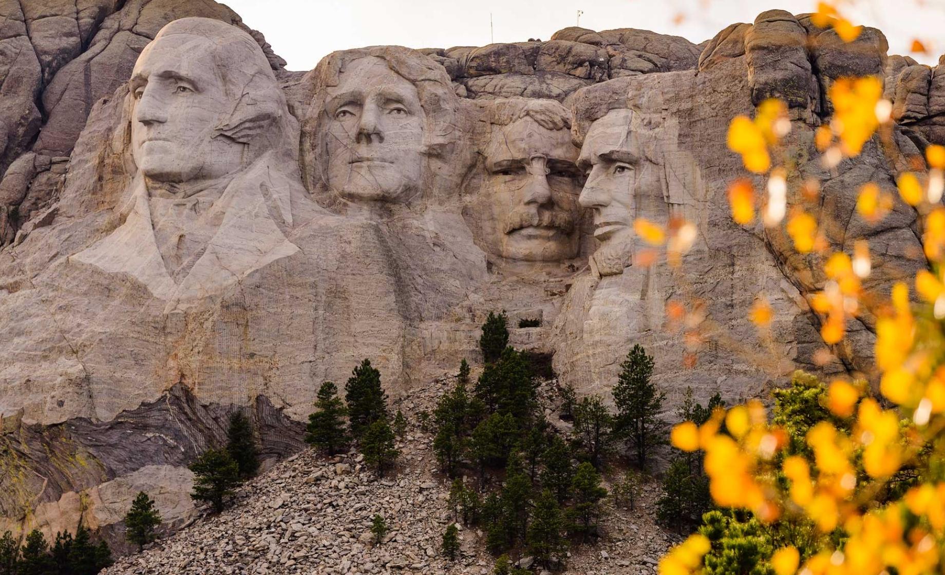 Mount Rushmore in Fall