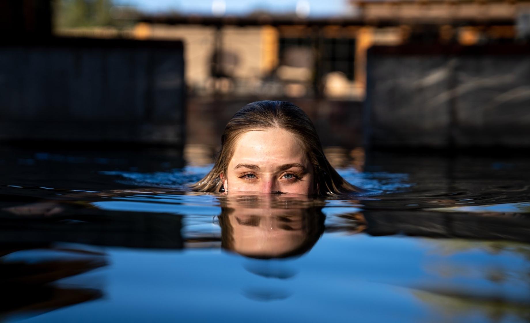 Woman in water at Moccasin Springs in Hot Springs