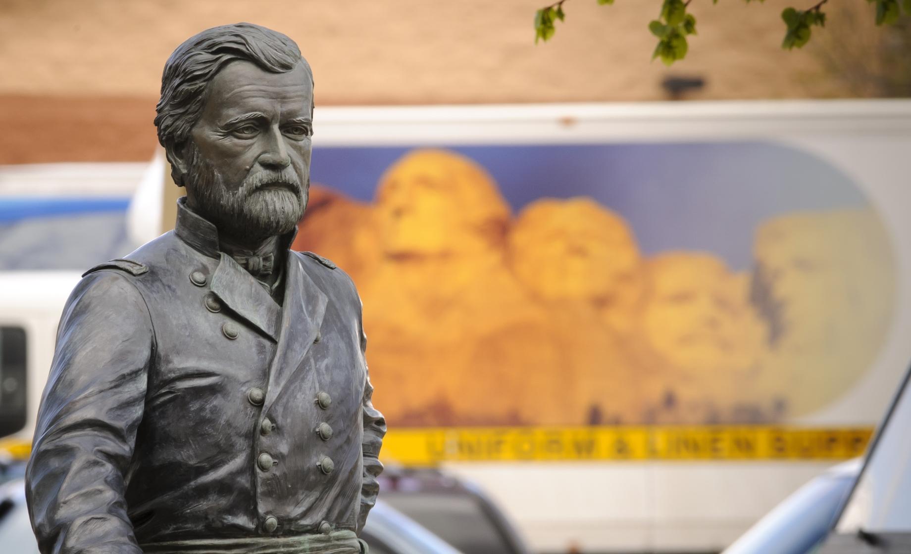 Statue of Ulysses S Grant in downtown Rapid City