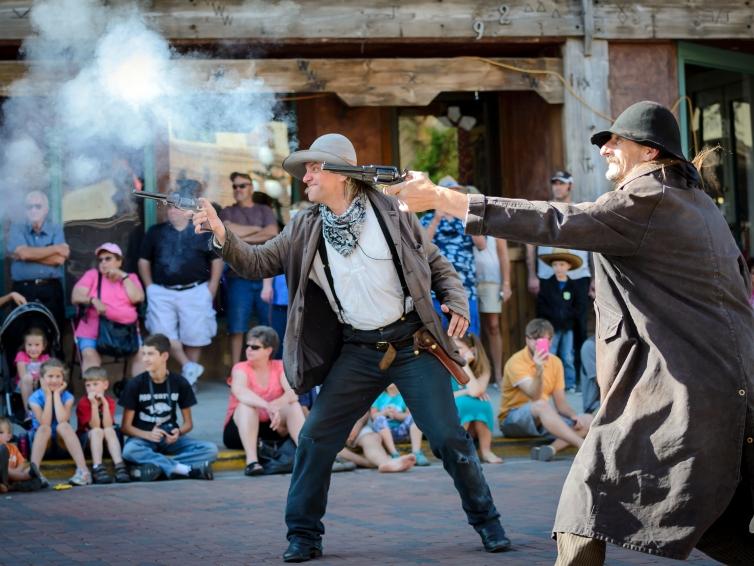 A shootout in Deadwood, SD.