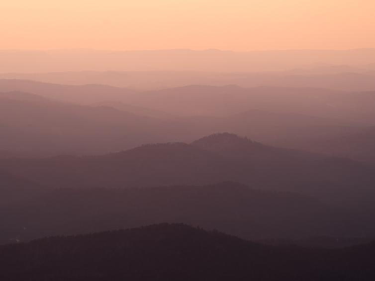 Sunset at Black Elk Peak