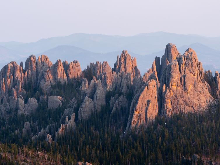 Golden hour at Black Elk Peak
