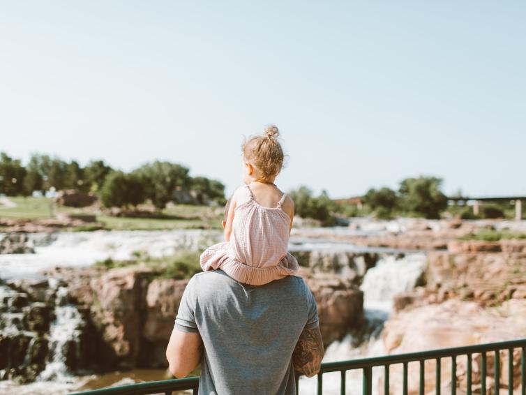 Father and Daughter at Falls Park