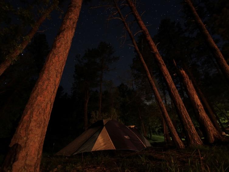 Camping under the stars