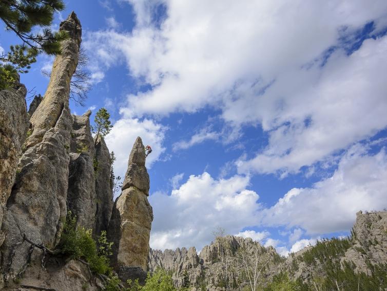 Rock climbing in the Black Hills