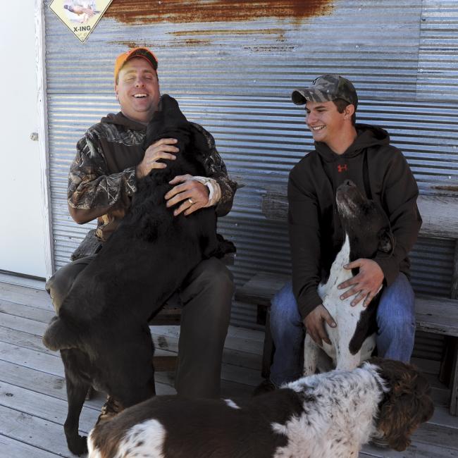 Hunters and dogs