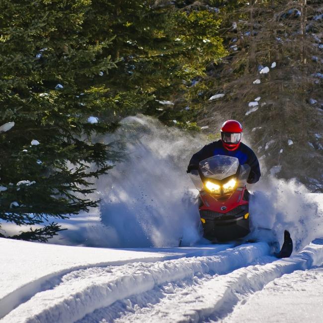 Snowmobiling