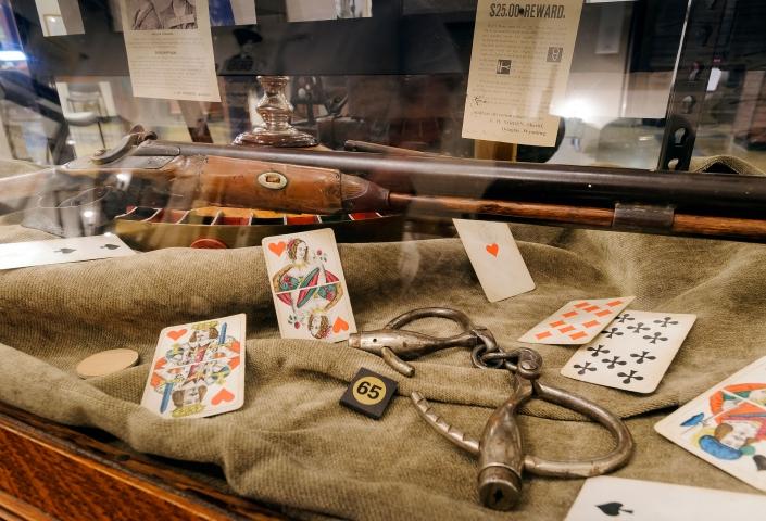 Adams Museum Deadwood Guns and Cards Display