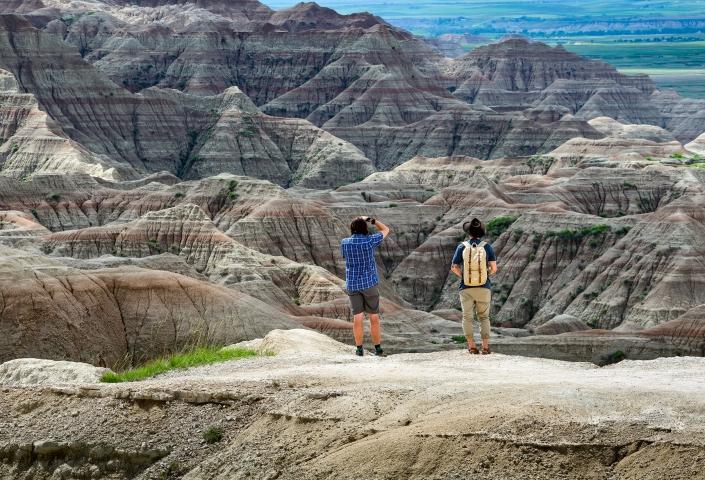 Hikers Badlands National Park 00278