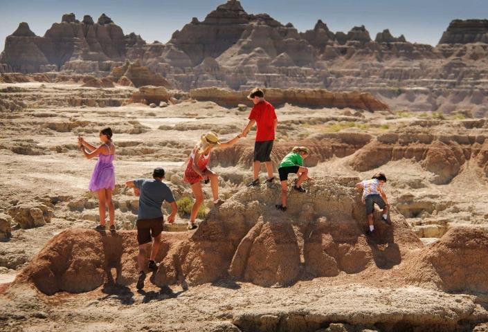 Badlands hiking