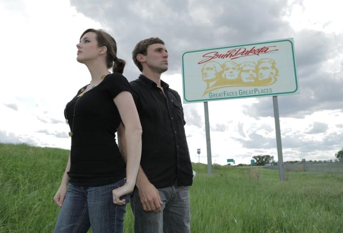Tyler and Lauren at South Dakota sign