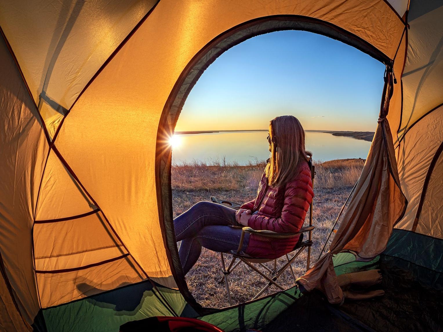 Missouri River camping, South Dakota