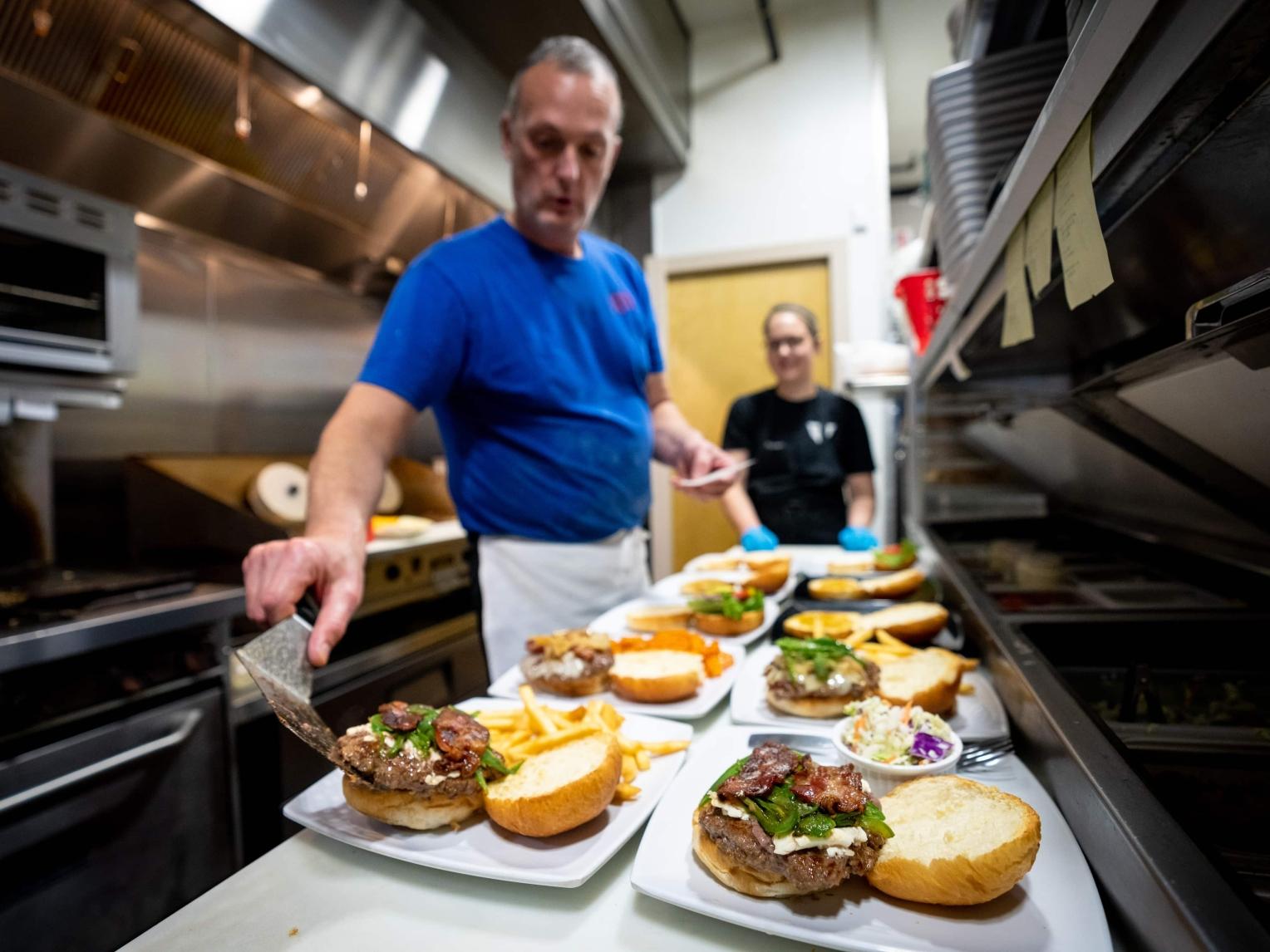 Black Hills Burger and Bun kitchen prep