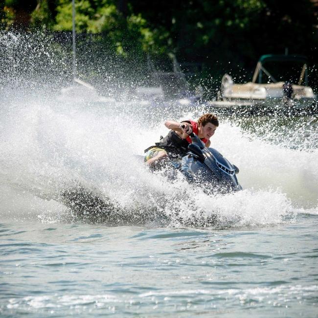 Jetskiing at Oakwood Lakes State Park