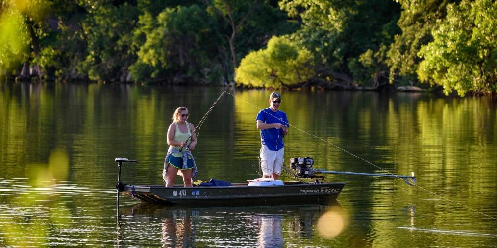 fishing at Oakwood Lakes State Park