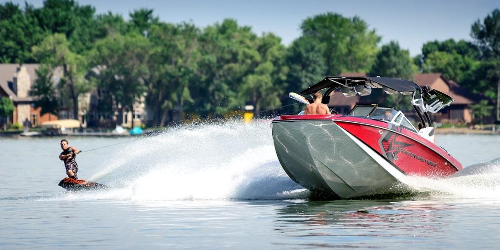 Waterskiing, Lake Madison, near Madison
