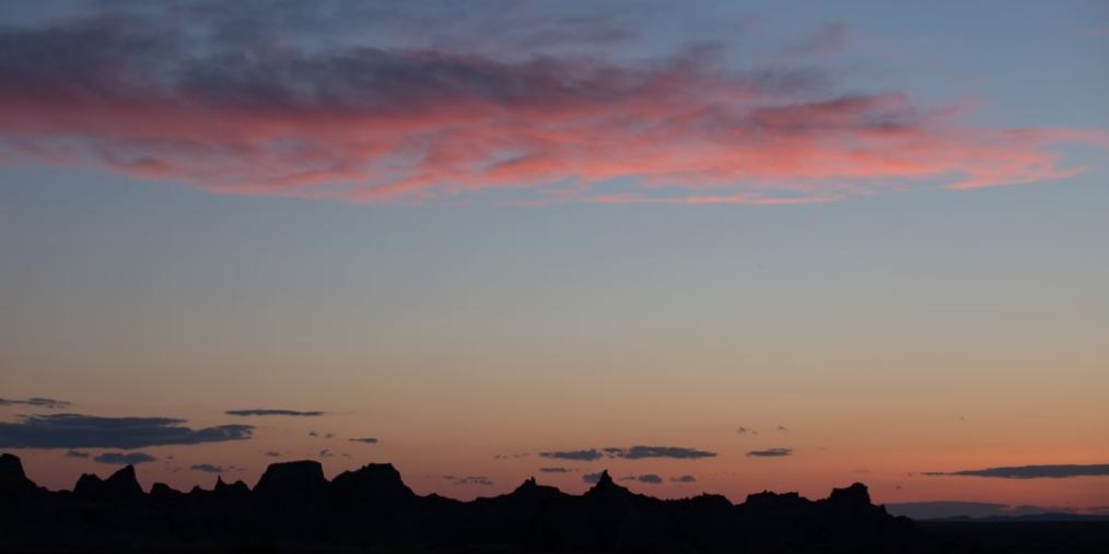 Badlands at Sunset
