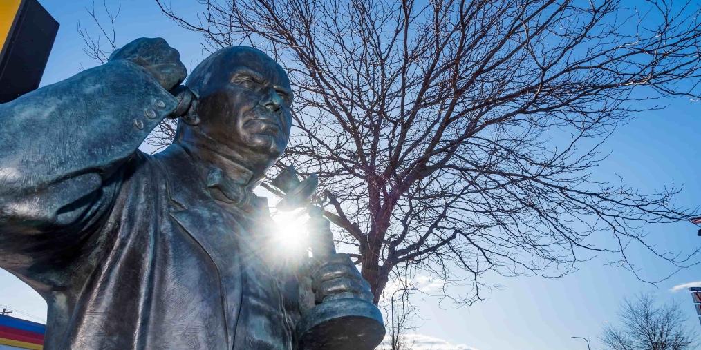 A statue of William McKinley in downtown Rapid City