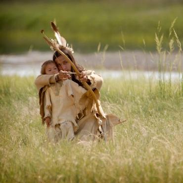 Native American re-enactors, South Dakota