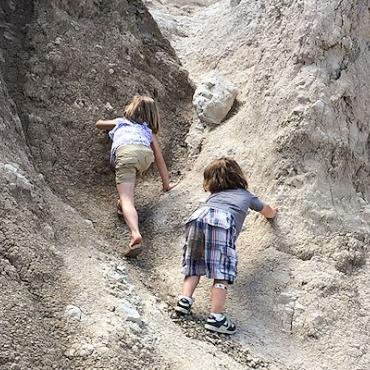 Elliot and August in the Badlands
